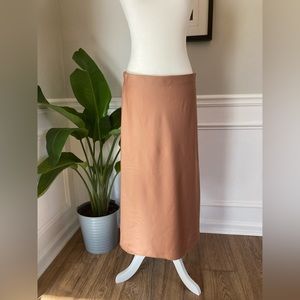 Women’s Rachel Zoe Silk Like Skirt Pink Dusty Rose Mauve Size 8 EUC!